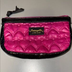 Betsey Johnson Betseyville Heart Pink Quilted Pouch